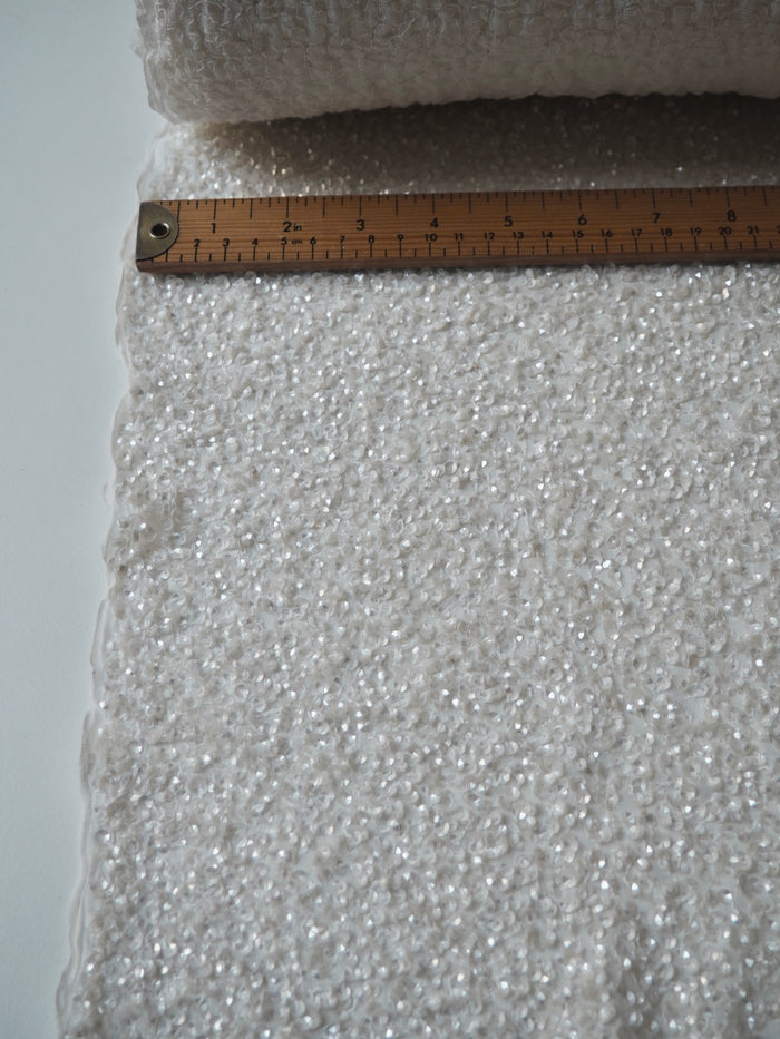 Ivory Sequin Beaded Chiffon