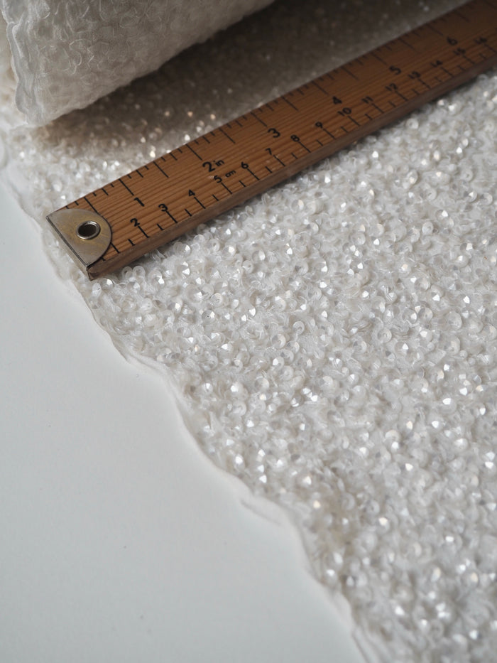 Ivory Sequin Beaded Chiffon