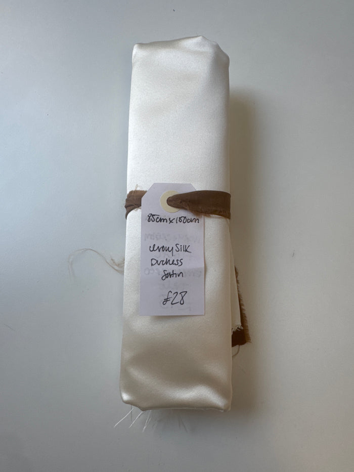 Ivory Silk Duchess Satin Remnant