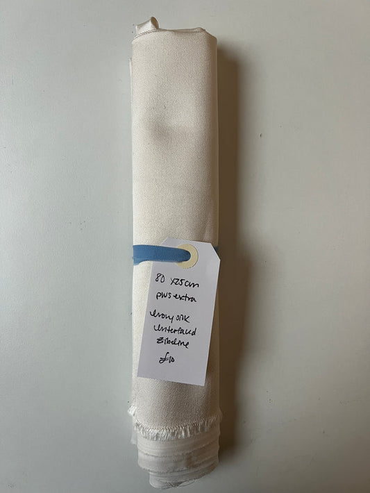 Ivory Silk Interfaced Zibeline Remnant
