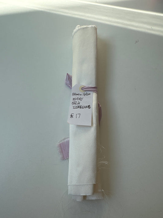 Ivory Silk Zibeline Remnant