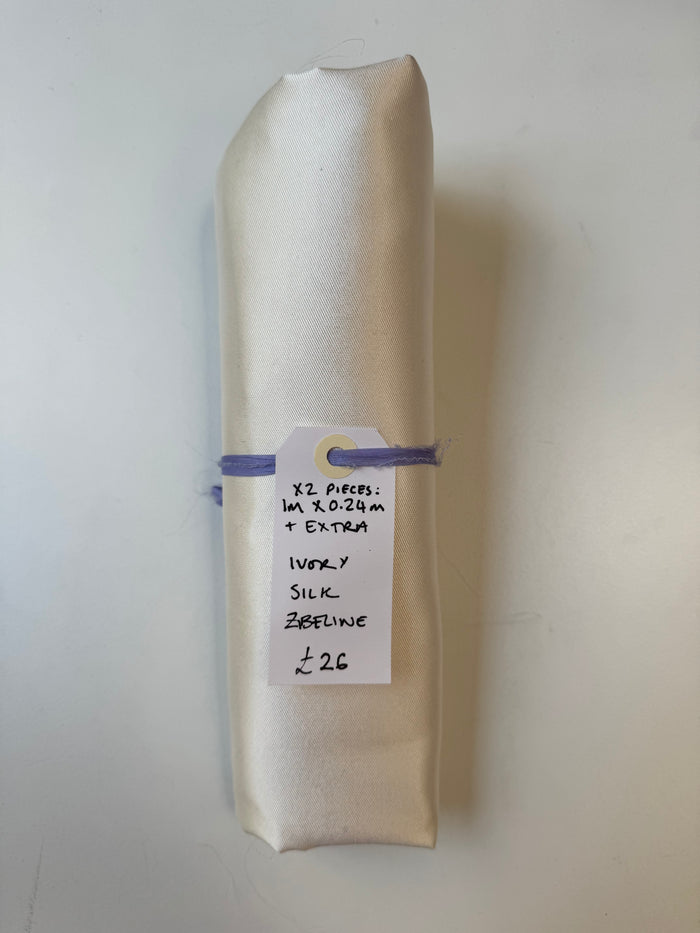 Ivory Silk Zibeline Remnant