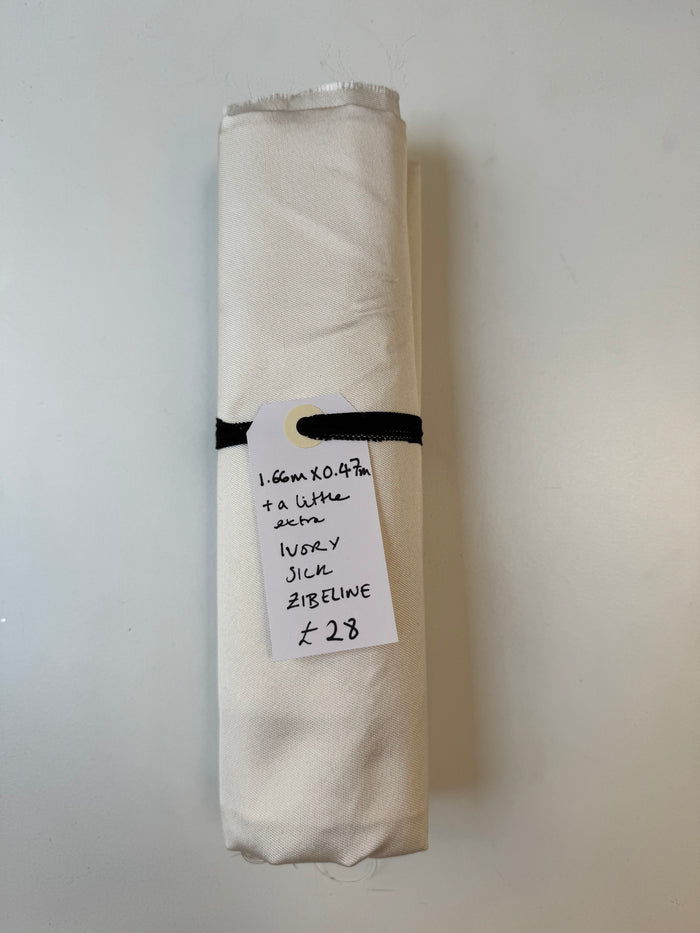 Ivory Silk Zibeline Remnant