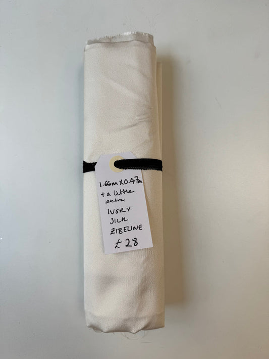 Ivory Silk Zibeline Remnant