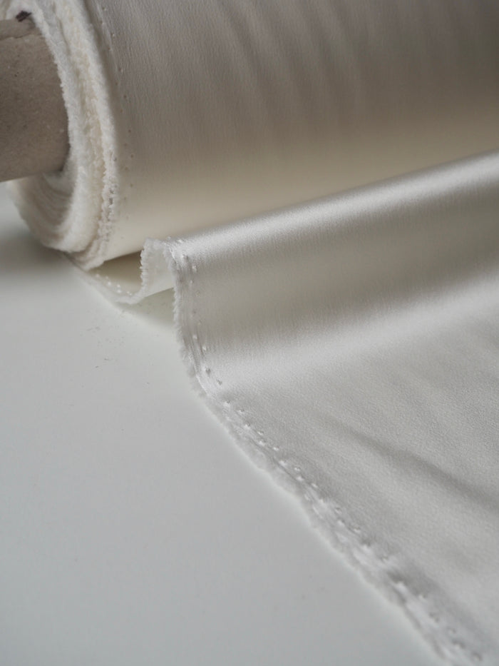 Ivory Stretch Heavy Satin