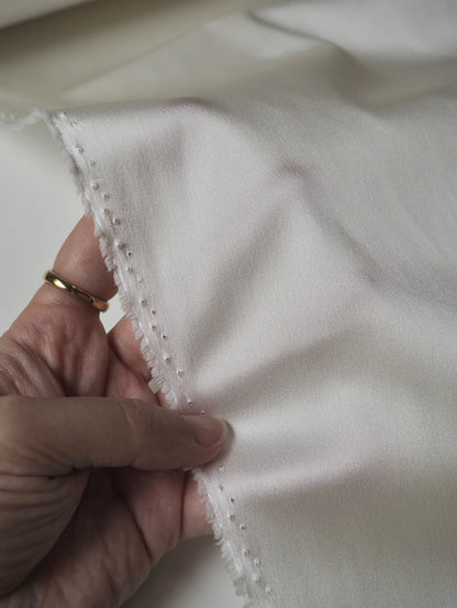 Ivory Stretch Heavy Satin