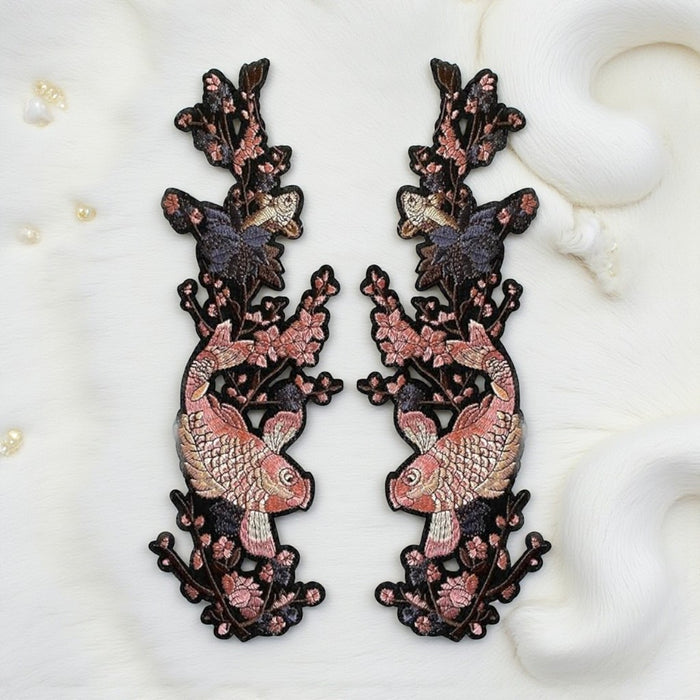 Japanese Traditional Inspire Koi Fish Hot fix or Sew Patch