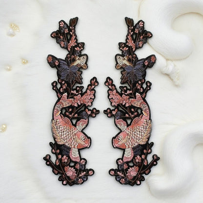 Japanese Traditional Inspire Koi Fish Hot fix or Sew Patch