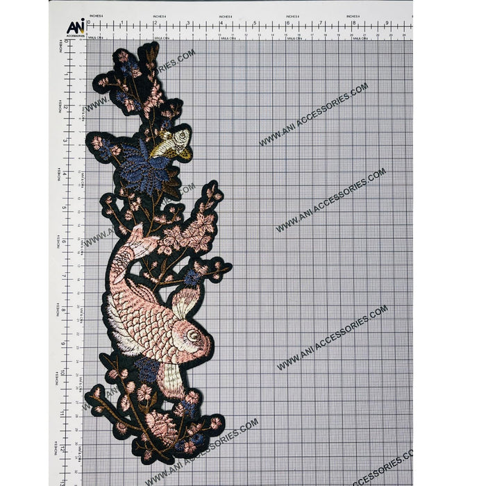 Japanese Traditional Inspire Koi Fish Hot fix or Sew Patch