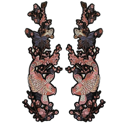 Japanese Traditional Inspire Koi Fish Hot fix or Sew Patch