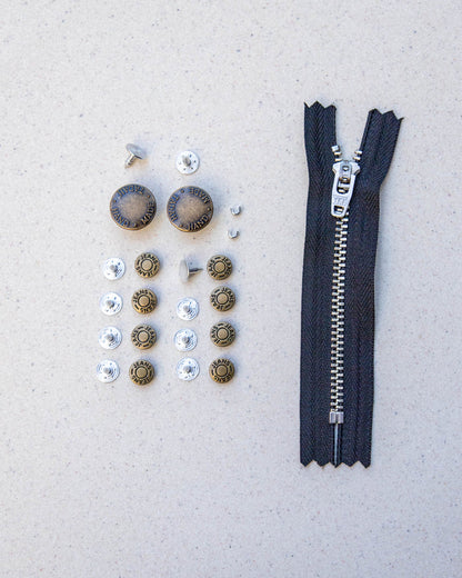 Jeans Hardware Kit - Baby Size (Various Colours)