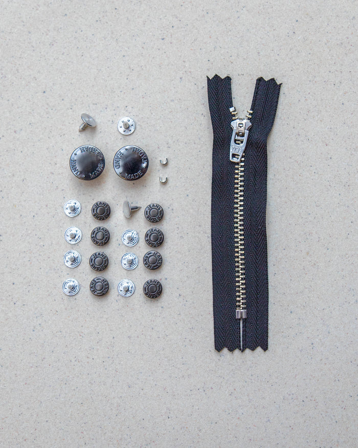 Jeans Hardware Kit - Baby Size (Various Colours)