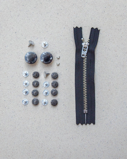 Jeans Hardware Kit - Baby Size (Various Colours)