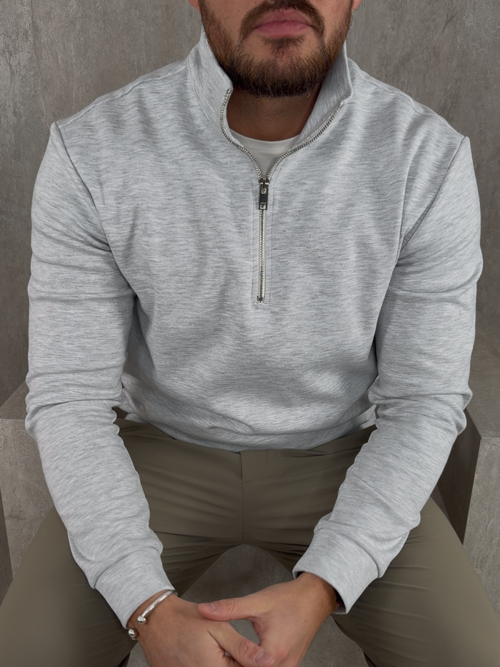 Jersey Interlock Half Zip Jumper