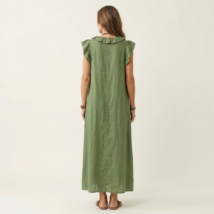 Josette Long Dress - Flowing Elegance with Ruffles