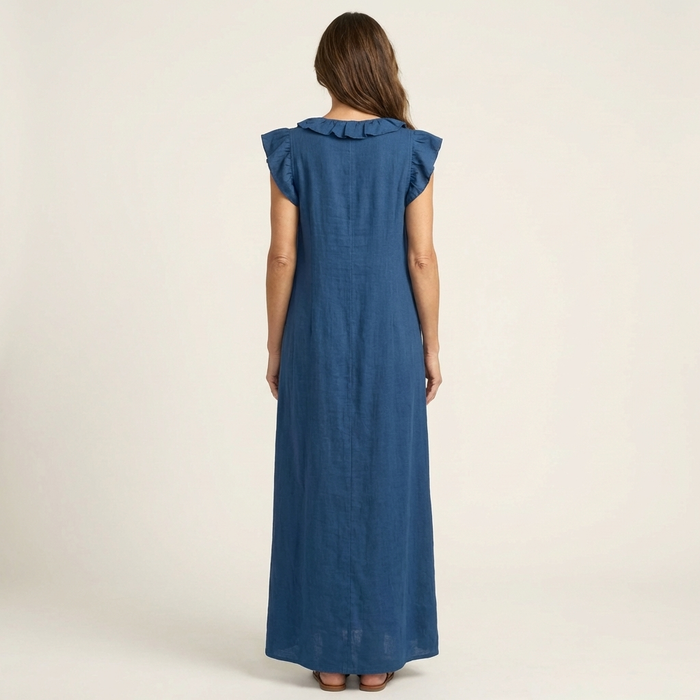 Josette Long Dress - Flowing Elegance with Ruffles