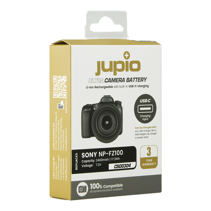 Jupio NP-FZ100 ULTRA C (USB-C input) 2400mAh