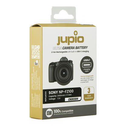 Jupio NP-FZ100 ULTRA C (USB-C input) 2400mAh