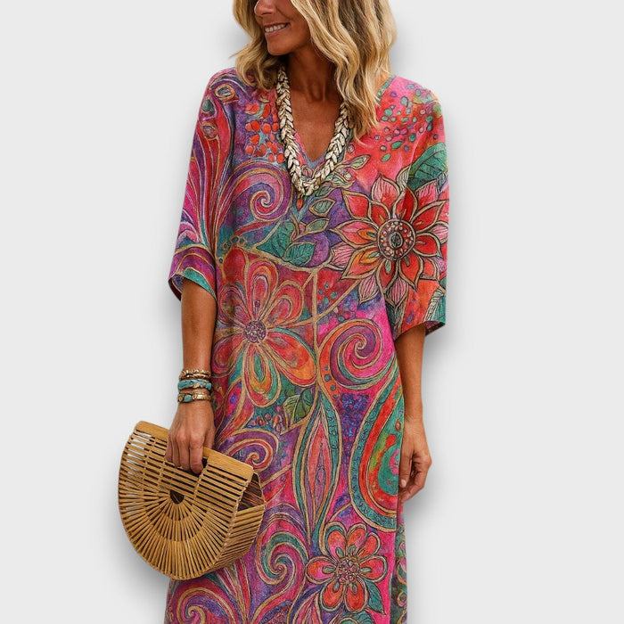 Kaftan with Bohemian Design and Relaxed Fit