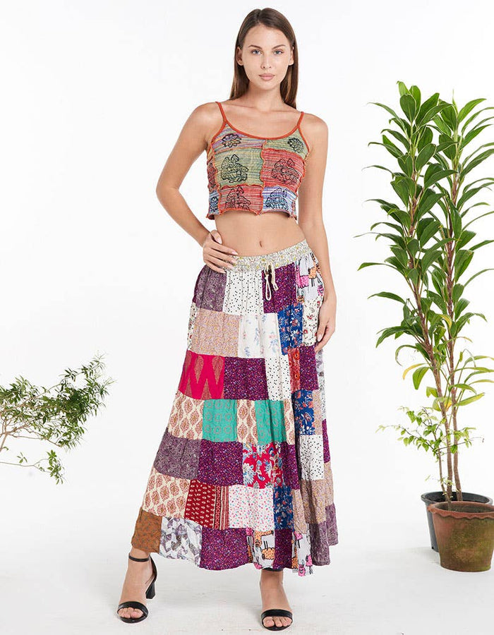 Kathmandu Cotton Patchwork Skirt