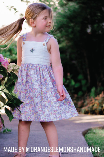 Kids Back to Front Dress Sewing Pattern