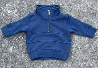 KIDS CUSTOM QUARTER ZIP LOGO JUMPER