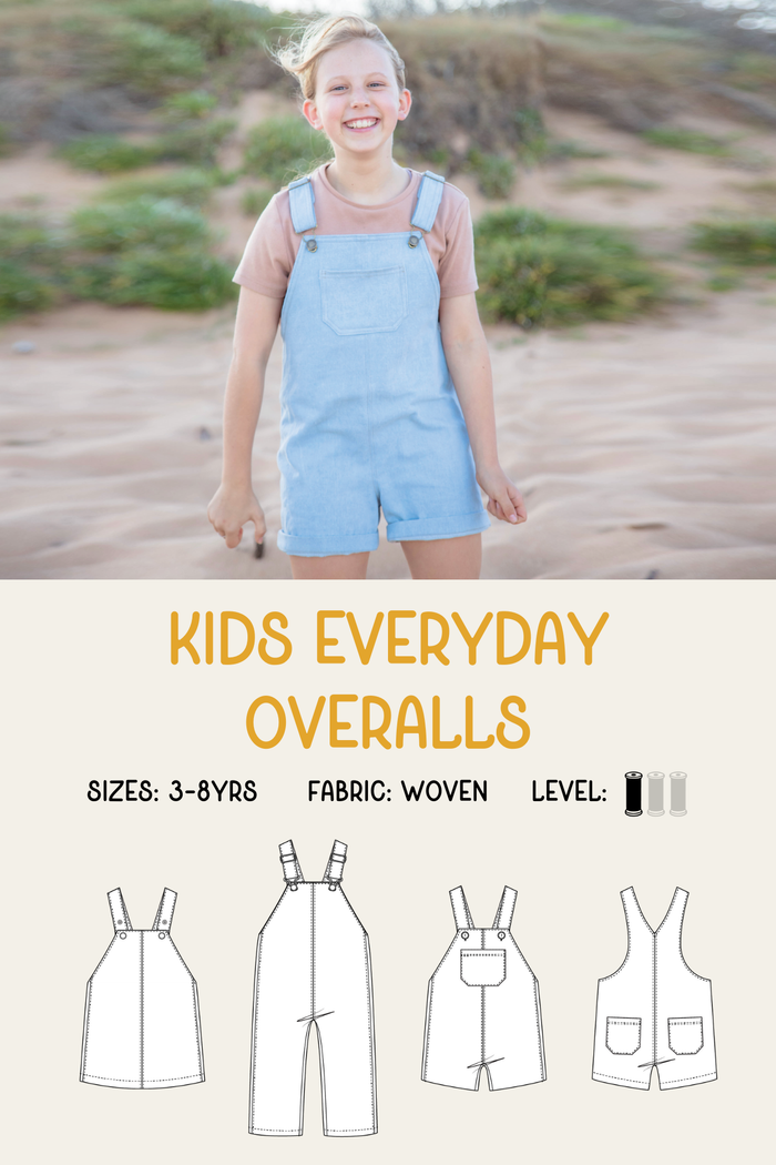 Kids Everyday Overalls Sewing Pattern