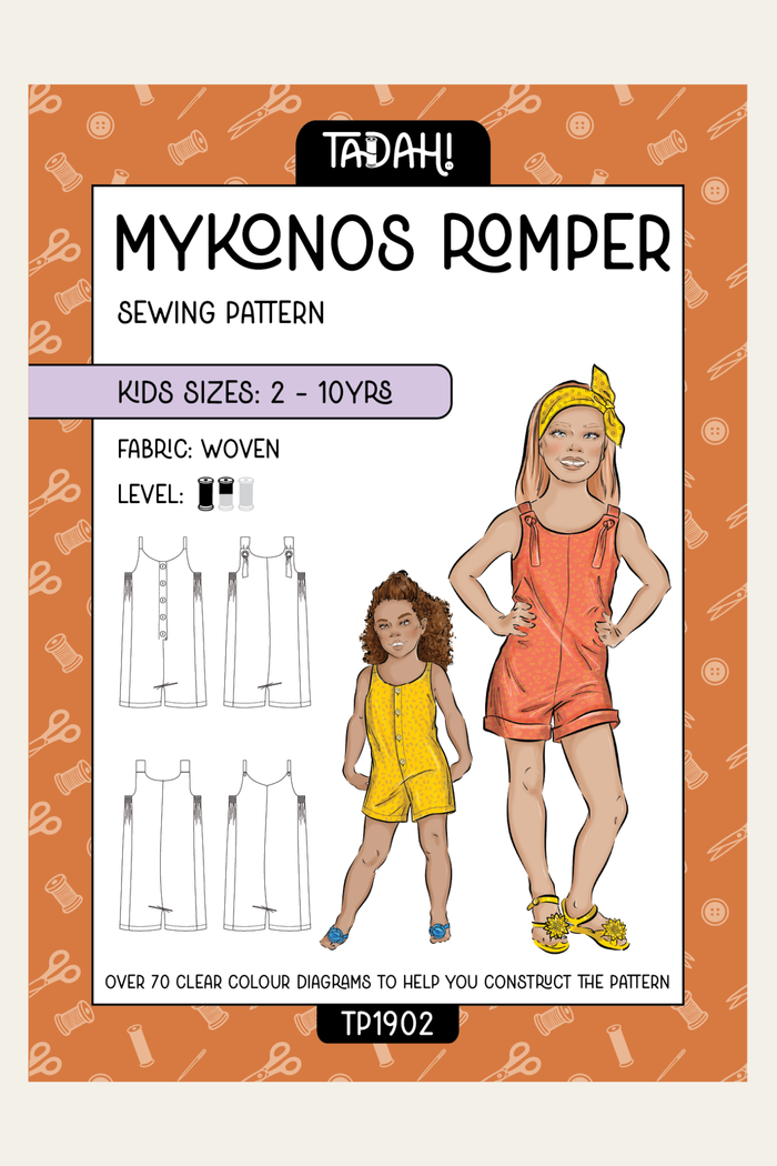 Kids Mykonos Romper Sewing Pattern