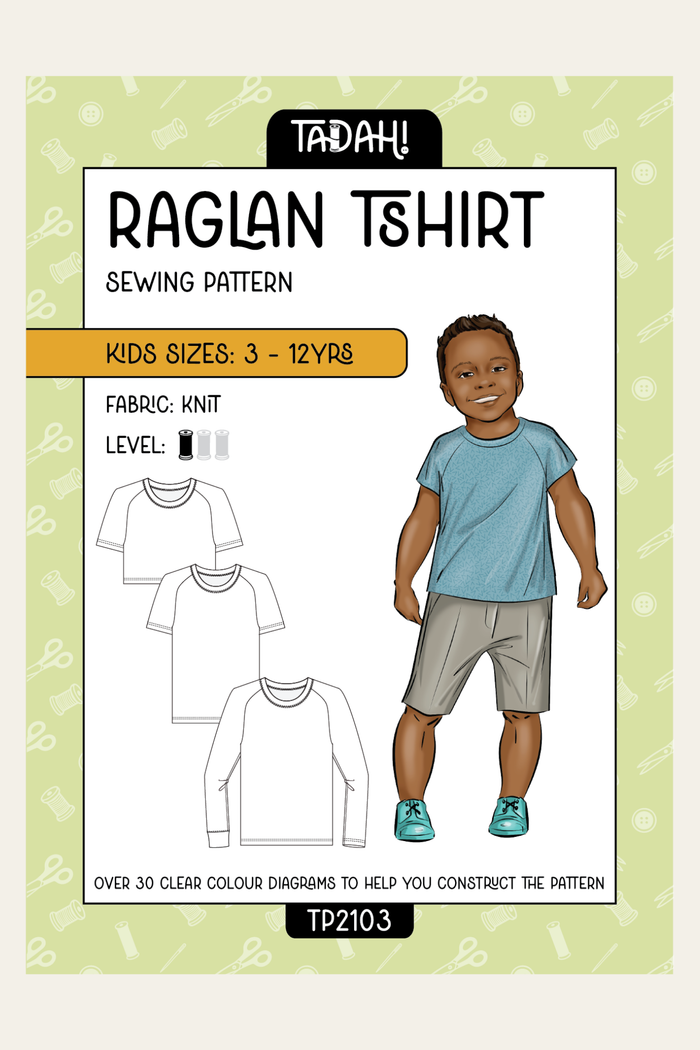 Kids Raglan Tee Sewing Pattern