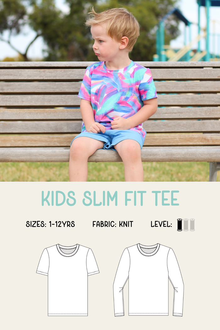 Kids Slim Fit Tee Sewing Pattern