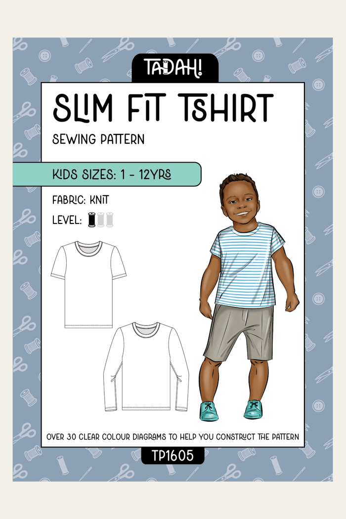 Kids Slim Fit Tee Sewing Pattern