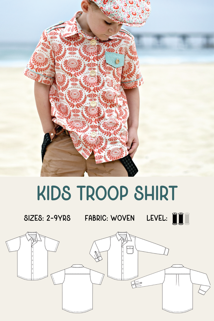 Kids Troop Shirt Sewing Pattern