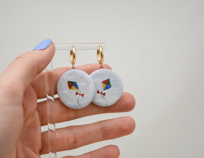 Kite in the Sky Earrings - Juice Ceramics