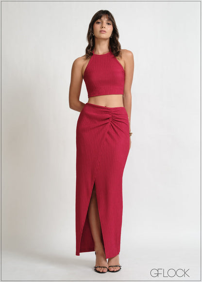 Knot Detail Maxi Skirt - 270426