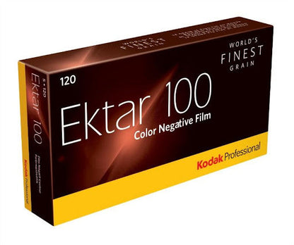 Kodak Professional Ektar 100 Color Negative 120 Format Film, 5-Pack