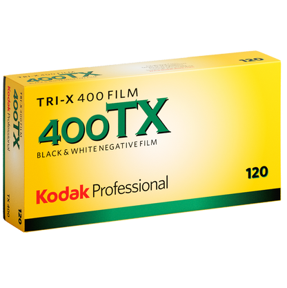 Kodak Professional Tri-X 400 Black & White Negative 120 Format Film, 5-Pack