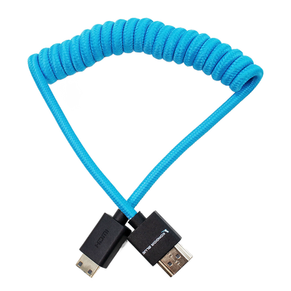 Kondor Blue 12-24" Coiled Mini HDMI to Full HDMI Cable