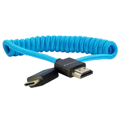 Kondor Blue 12-24" Coiled Mini HDMI to Full HDMI Cable