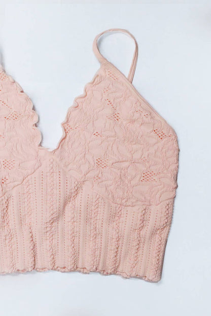Lace Textured Bralette ~ Black