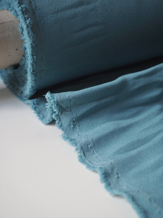 Lake Blue Stretch Heavy Crepe