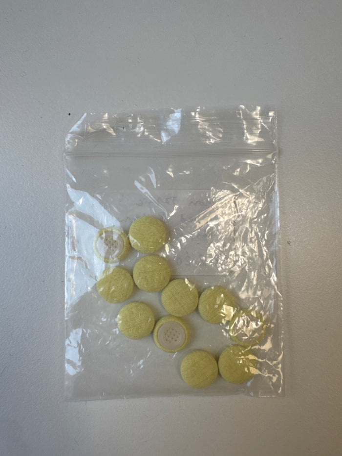 Lemon Fabric Covered Buttons 13mm x11