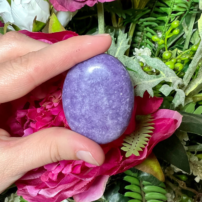Lepidolite Palm Stone