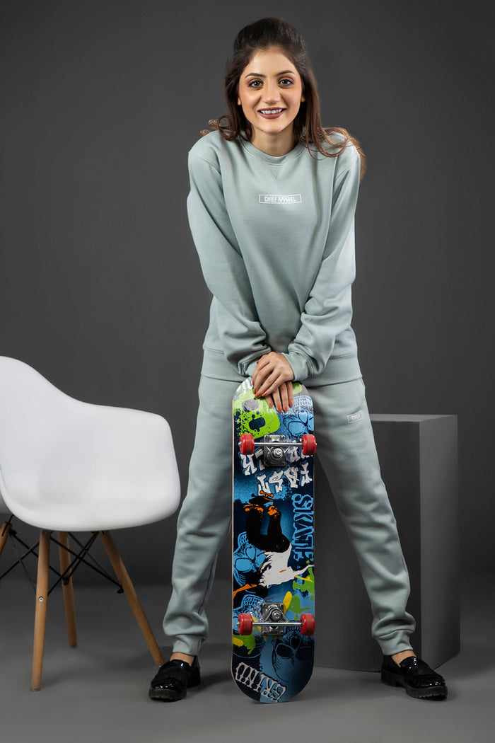Light Green Sweatshirt & Bottom Set
