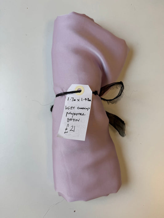 Light Gumdrop Polyester Satin Remnant