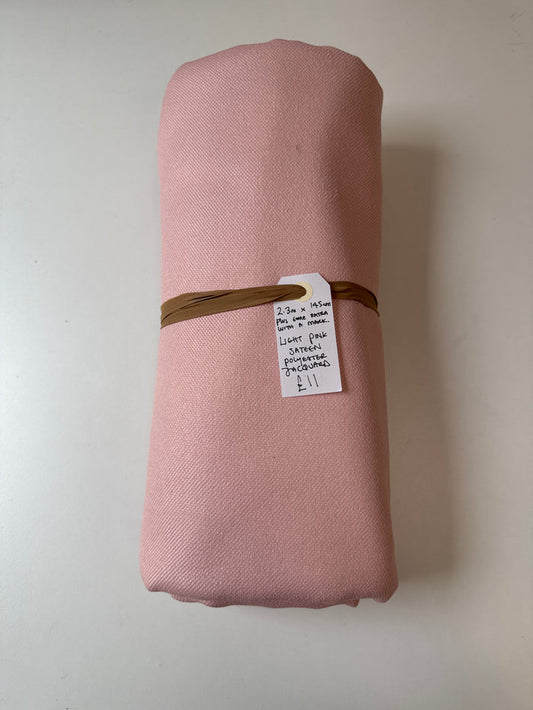 Light Pink Sateen Polyester Jacquard Remnant