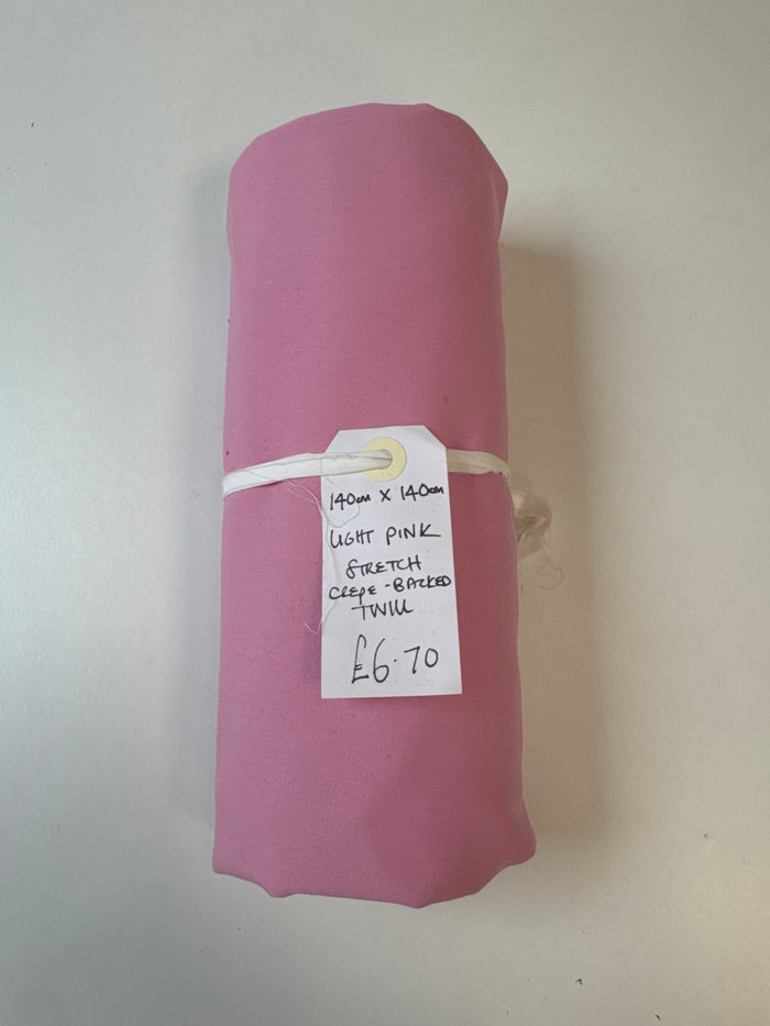 Light Pink Stretch Crepe-backed Twill Remnant