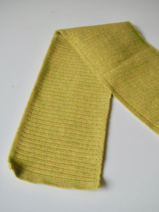 Lime Marl Cotton Ribbed Cuff 9cm