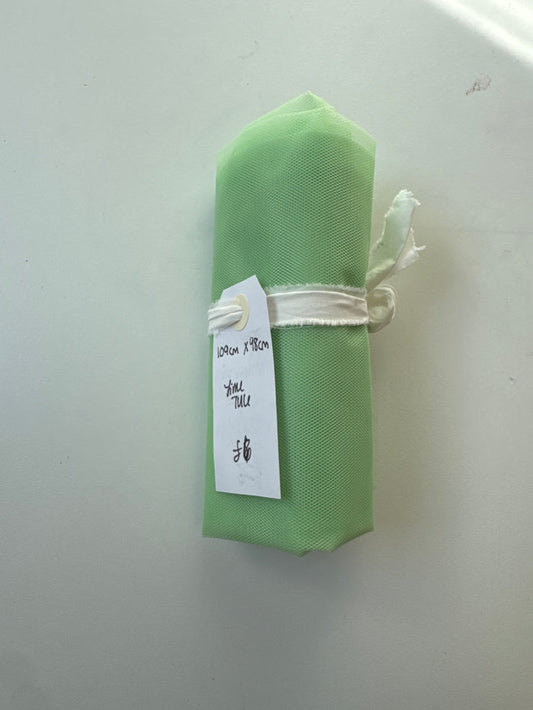 Lime Tulle Remnant