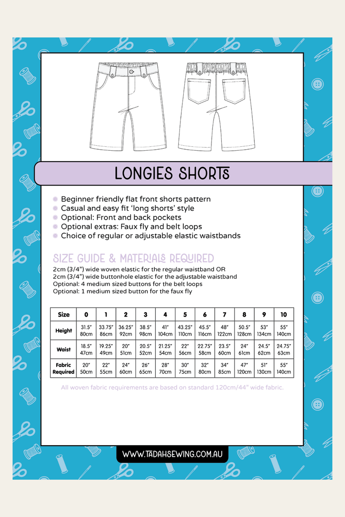 Longies Sewing Pattern