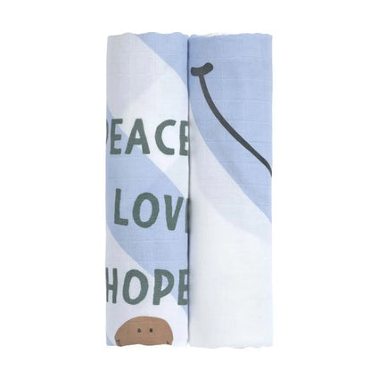 Lot de 2 langes d'emmaillotage Lässig Happy Rascals